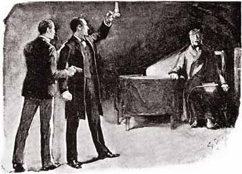 Holmes and Watson discover a dead Dr. Roylott